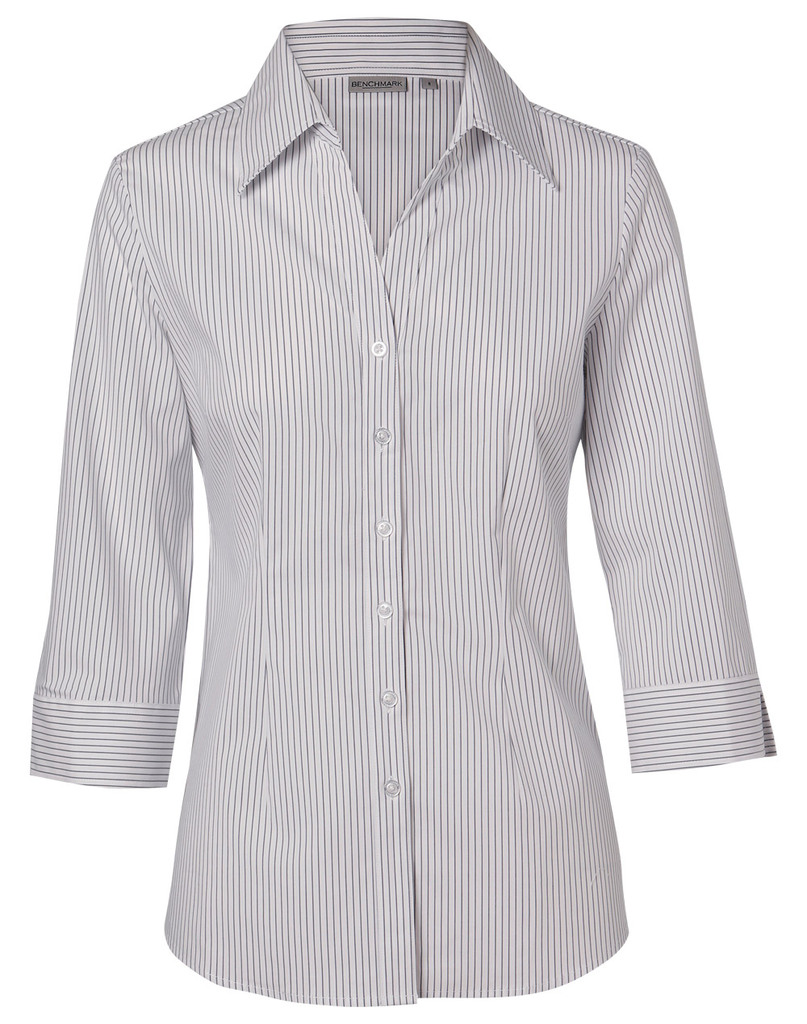 Women’s Ticking Stripe 3/4 Sleeve Shirt