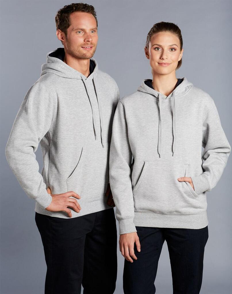 Adult’s Close Front Contrast Fleecy Hoodie