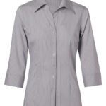 Women’s Ticking Stripe 3/4 Sleeve Shirt