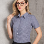 Ladies’ Two Tone Check S/S Shirt