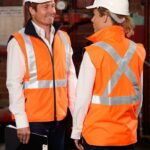 Hi-Vis Reversible Safety Vest With X Pattern 3m Tapes