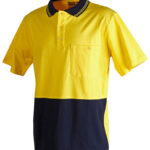 Cotton Jersey Two Tone Safety Polo