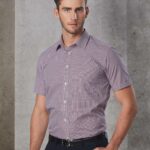 Men’s Two Tone Mini Check S/S Shirt