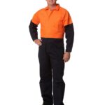 Hi-Vis Two Tone Men’s Cotton Drill Coverall-Regular