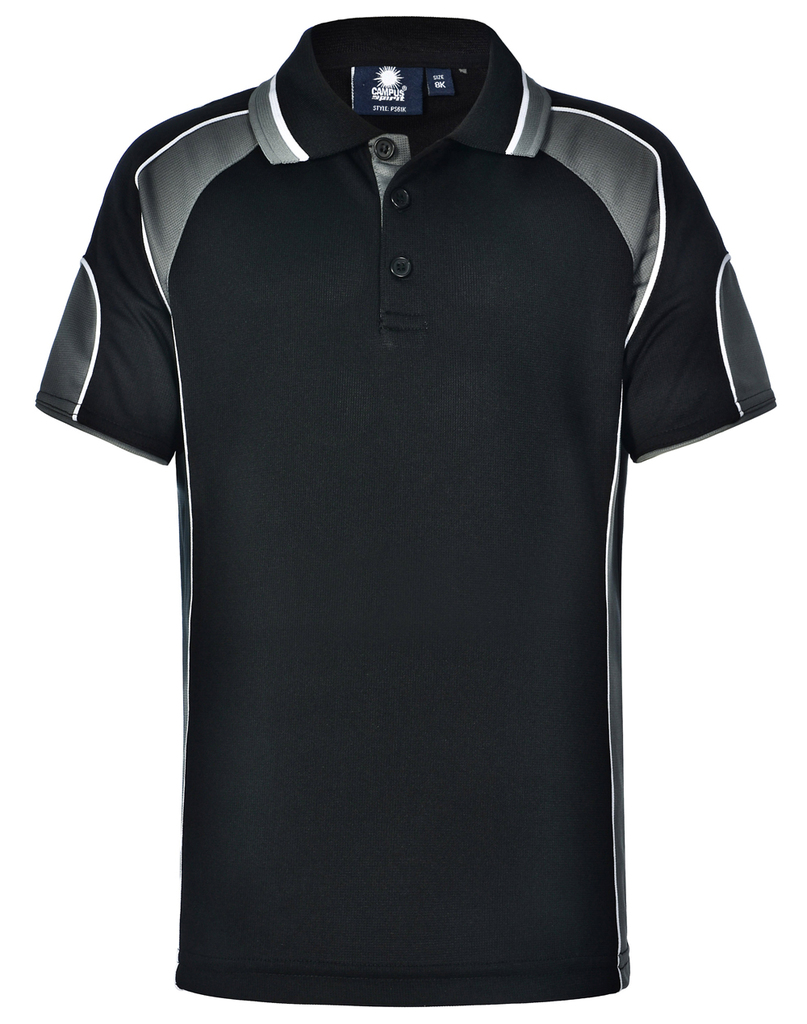 Kid’s Cooldry Contrast Polo With Sleeve Panel