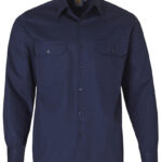 Cotton Drill Long Sleeve Work Shirt