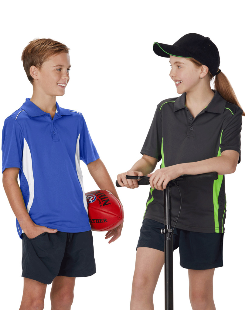 Kids’ Cooldry S/S Contrast Interlock Polo