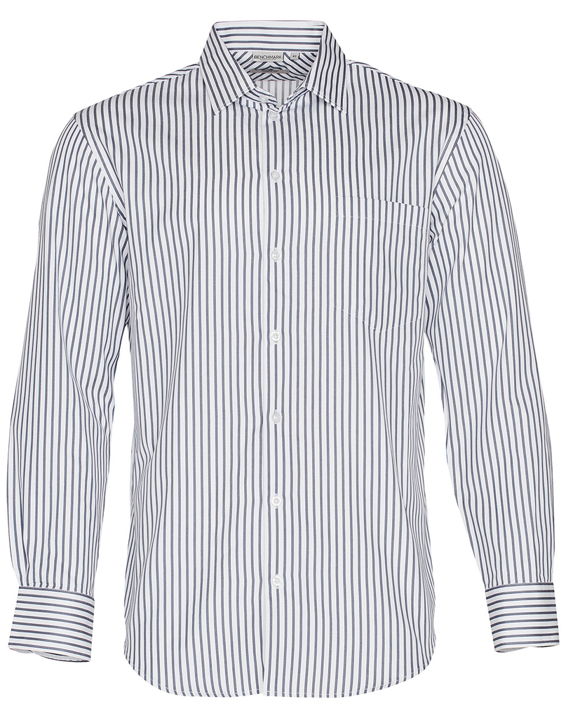 Mens Sateen Stripe L/S Shirt