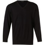 Men’s 100% Merino Wool V Neck L/S Sweater