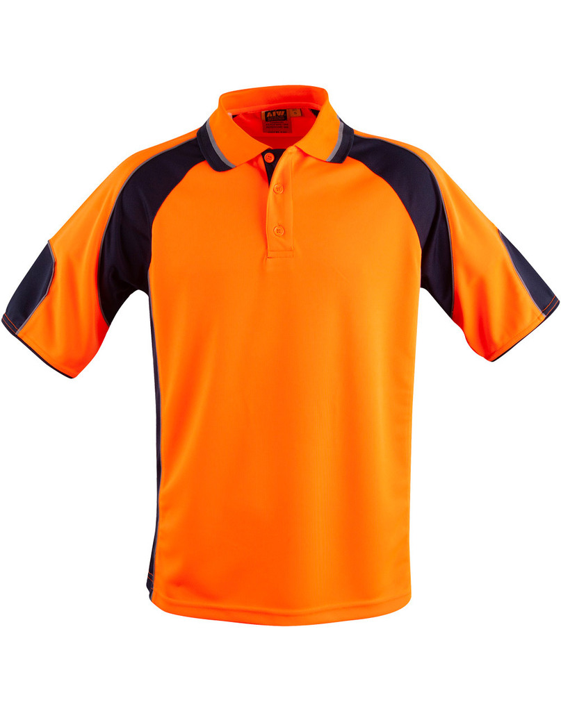 Men’s Hi-Vis Cooldry Contrast Polo With Sleeve Panels