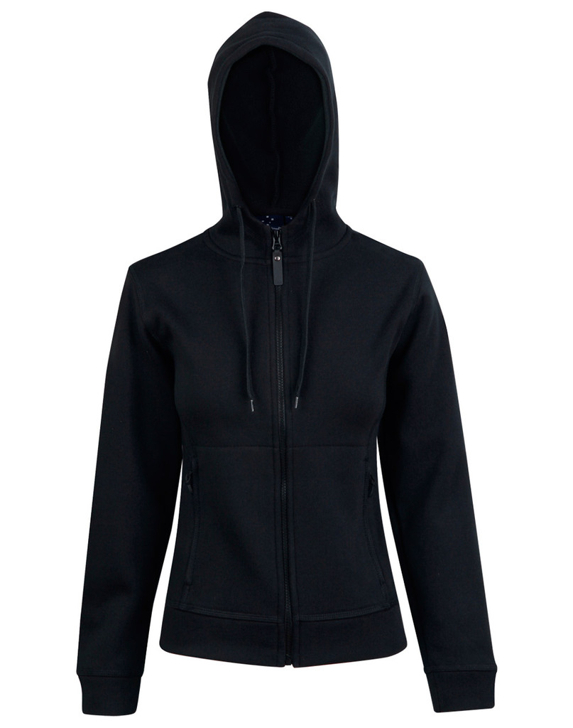 Ladies’ Full Zip Contrast Fleece Hoodie