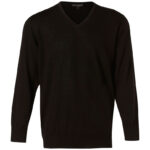 Men’s 100% Merino Wool V Neck L/S Sweater