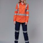 Ladies Heavy Cotton Pre-shrunk Drill Work Pants with 3M Tapes