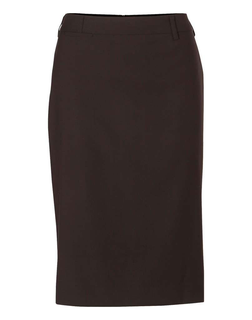 Women’s Mid Length Lined Pencil Skirt In Poly/Viscose Stretch