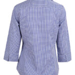 Ladies’ Two Tone Check 3/4 Sleeve Shirt