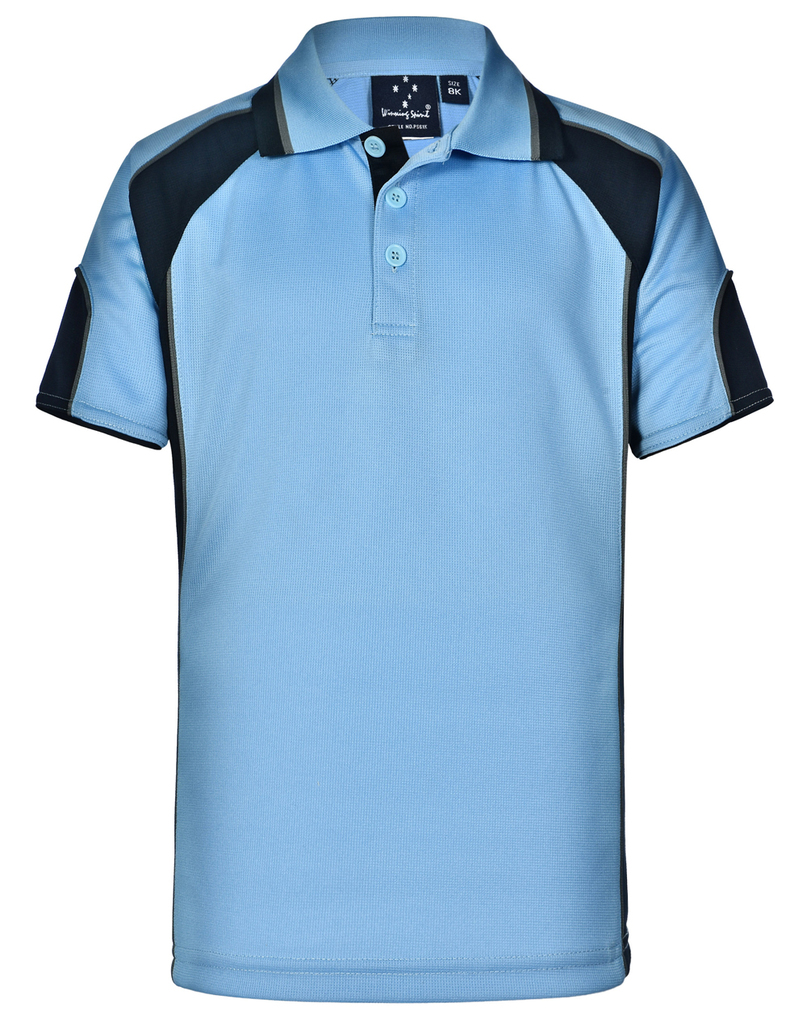 Kid’s Cooldry Contrast Polo With Sleeve Panel