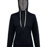 Ladies’ Full Zip Contrast Fleece Hoodie