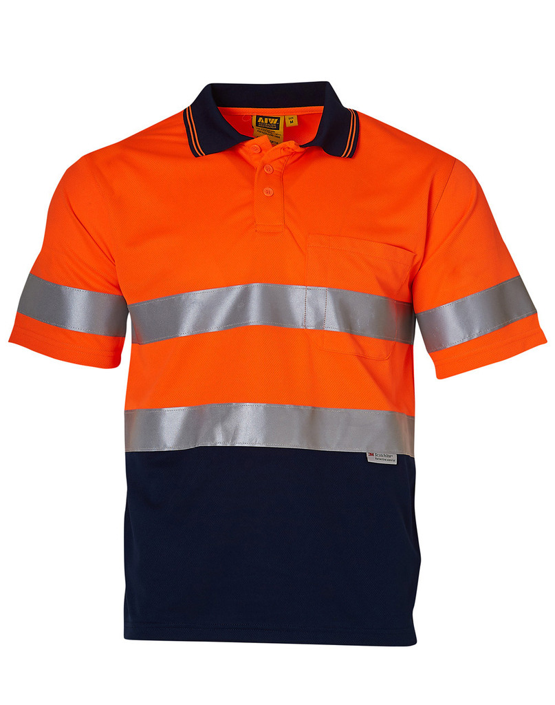 Hi-Vis S/S Safety Polo 3m Tapes