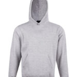 Kids’ Close Front Contrast Fleecy Hoodie