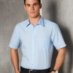 Men’s Pin Stripe Short Sleeve Shirt