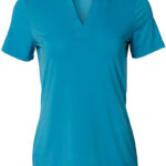 Ladies’ V-Neck With Tab S/S Knit Top