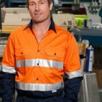 Men’s Hi-Vis Cotton Twill L/S Safety Shirt (3m Tape)