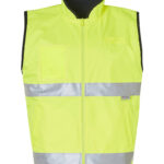 Hi-Vis Reversible Mandarine Collar Safety Vest With 3m Tapes