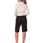 Women’s Knee Length Flexi Waist Shorts In Poly/Viscose Stretch