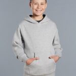 Kids’ Close Front Contrast Fleecy Hoodie