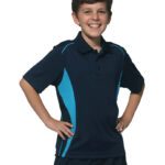 Kids’ Cooldry S/S Contrast Interlock Polo