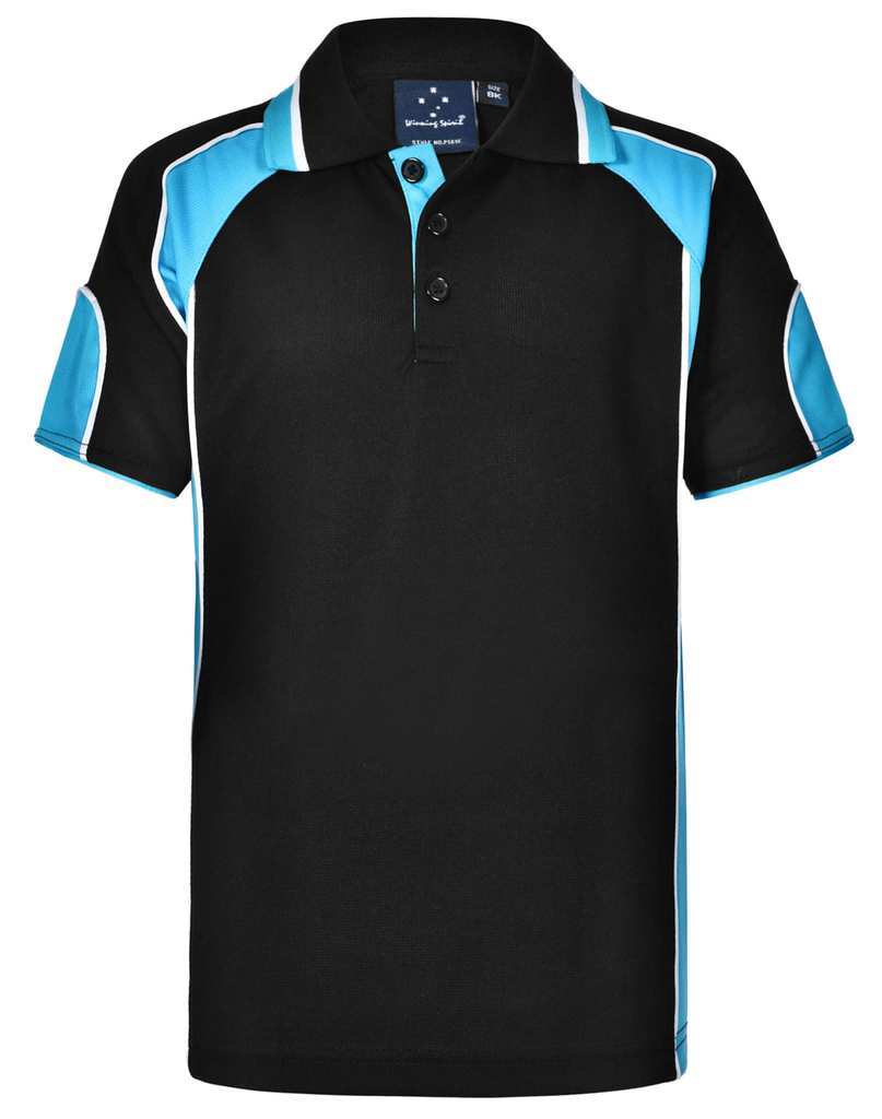 Kid’s Cooldry Contrast Polo With Sleeve Panel
