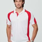 Men’s Cooldry Contrast Polo With Sleeve Panel