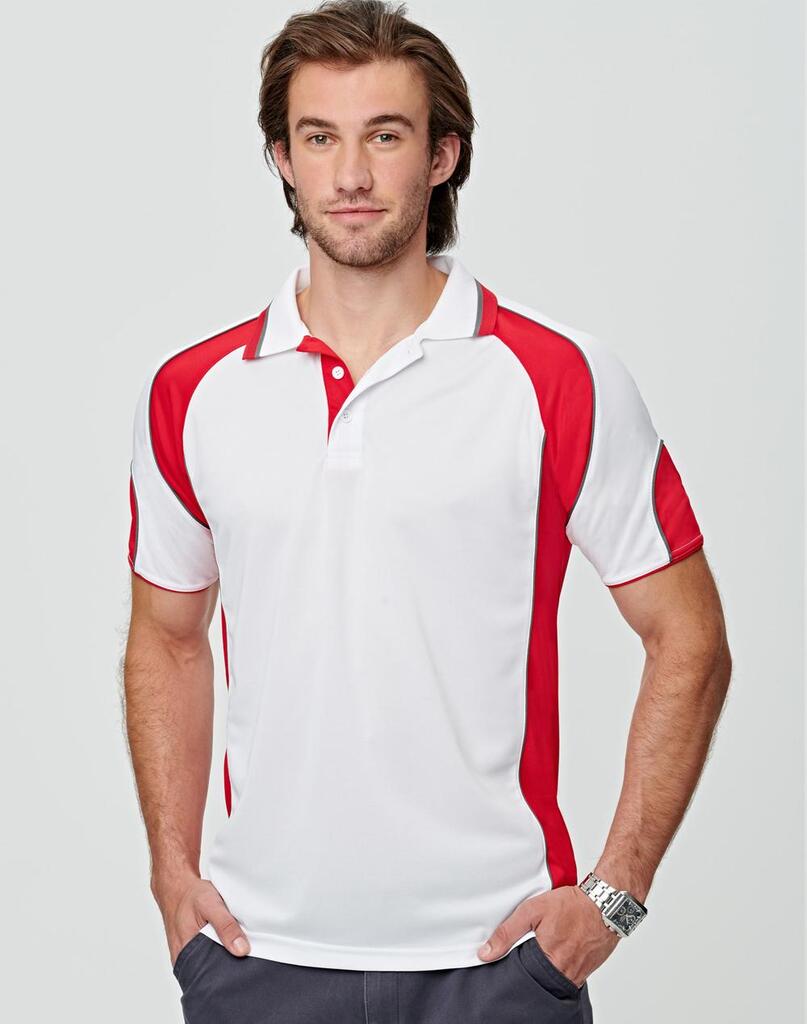 Men’s Cooldry Contrast Polo With Sleeve Panel