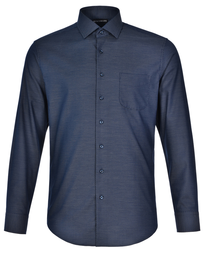 Men’s Pin Dot Stretch L/S Shirt