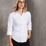Women’s Fine Twill 3/4 Sleeve Shirt