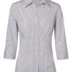 Women’s Ticking Stripe 3/4 Sleeve Shirt