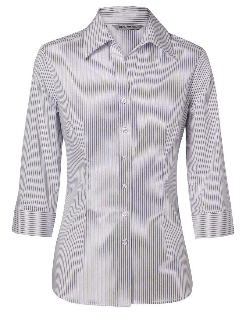 Women’s Ticking Stripe 3/4 Sleeve Shirt