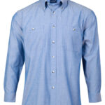 Mens W/F Chambray Shirt L/S