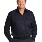 Cool-Breeze Cotton Long Sleeve Work Shirt