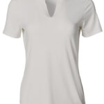 Ladies’ V-Neck With Tab S/S Knit Top