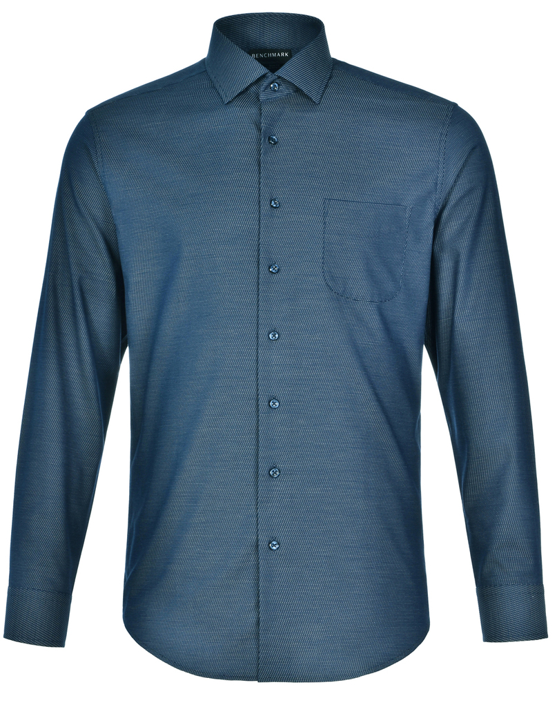 Men’s Pin Dot Stretch L/S Shirt