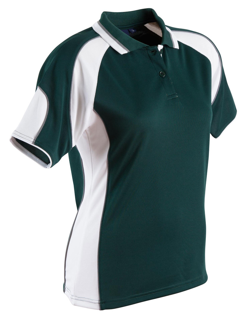 Ladies’ Cooldry Contrast Polo With Sleeve Panel