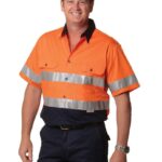 Men’s Hi-Vis Cool Breeze Safety S/S Shirt (3m Tape)