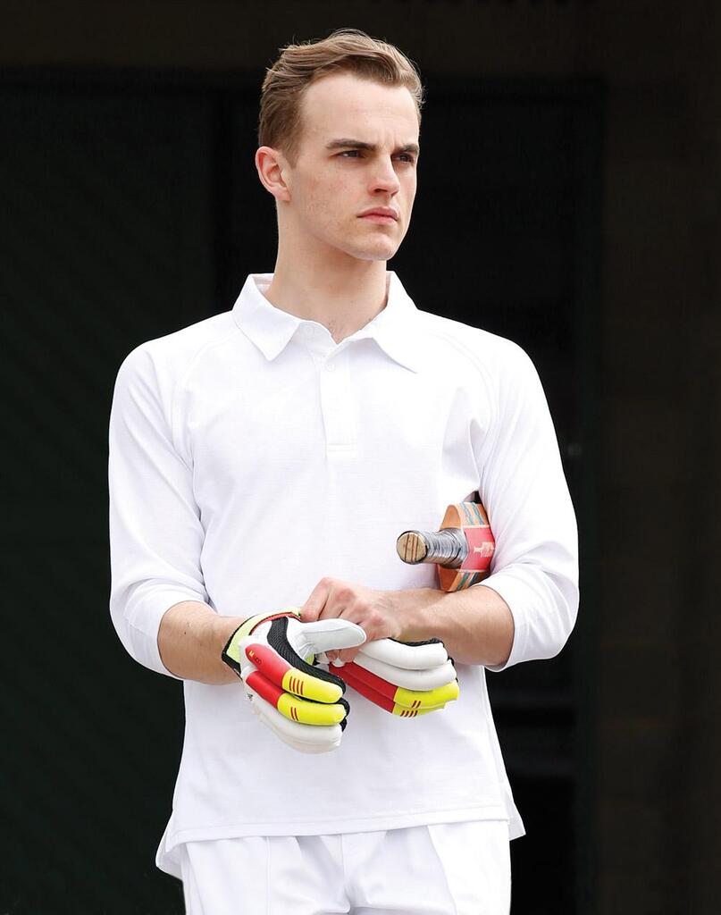 Mens 3/4 Sleeve Cricket Polo