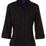 Ladies’ 3/4 Sleeve Stretch Stripe Shirt