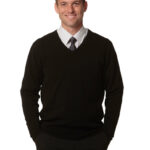 Men’s 100% Merino Wool V Neck L/S Sweater