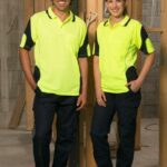 Cooldry Hi-Vis Mini Waffle Safety Polo