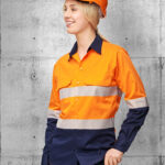 Hi-Vis Cool-Breeze Safety L/S Shirt (Segmented Tape)
