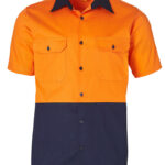 Hi-Vis Two Tone S/S Cotton Work Shirt