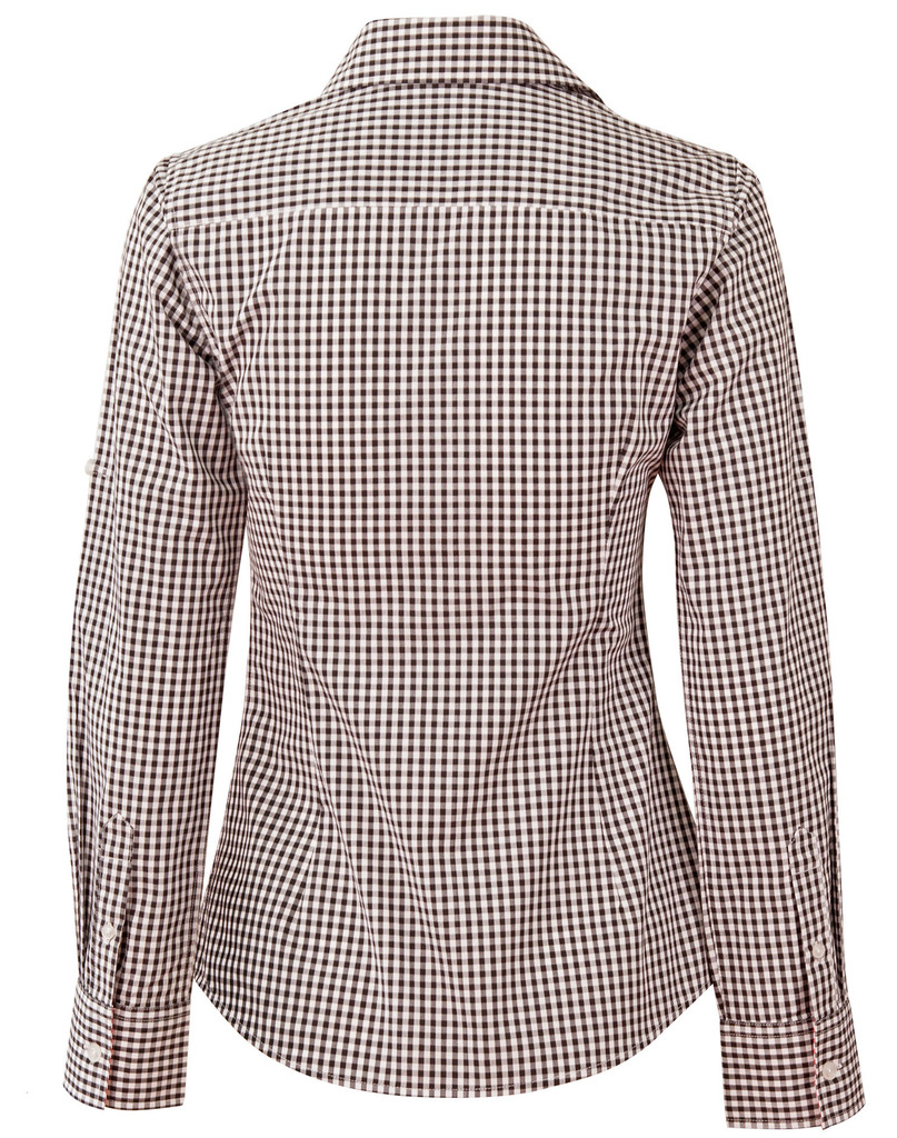 Women’s Gingham Check Roll-Up L/S Shirt